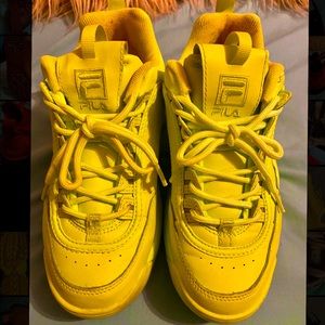 Fila Disruptor Neon Yellow Green Sneaker Size 8